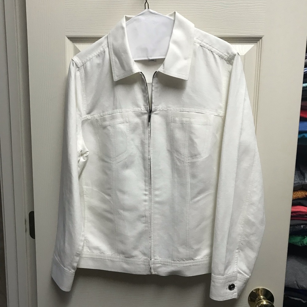 White linen jacket